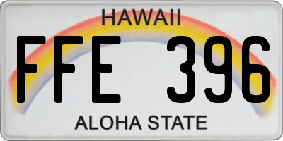 HI license plate FFE396