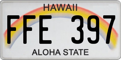 HI license plate FFE397