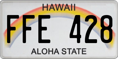 HI license plate FFE428