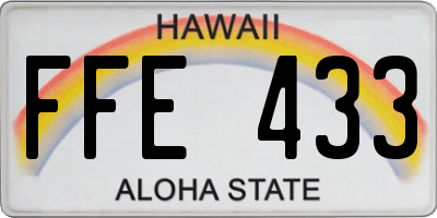 HI license plate FFE433