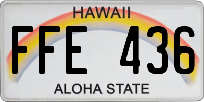 HI license plate FFE436