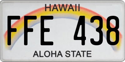 HI license plate FFE438