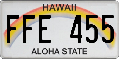 HI license plate FFE455