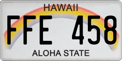 HI license plate FFE458