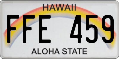 HI license plate FFE459