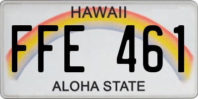 HI license plate FFE461