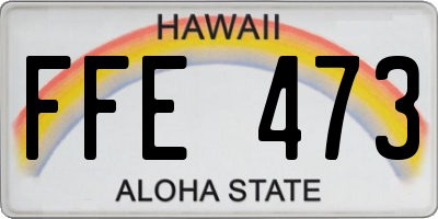 HI license plate FFE473
