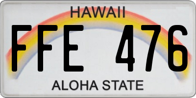 HI license plate FFE476