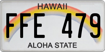 HI license plate FFE479