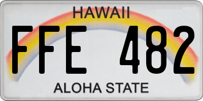 HI license plate FFE482