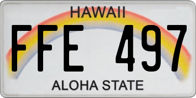 HI license plate FFE497
