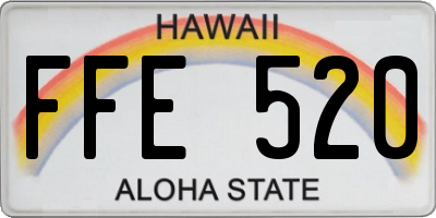 HI license plate FFE520