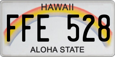HI license plate FFE528