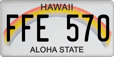 HI license plate FFE570