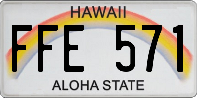 HI license plate FFE571