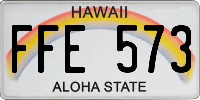 HI license plate FFE573