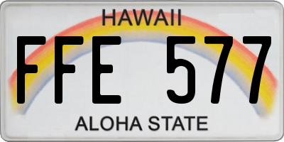 HI license plate FFE577