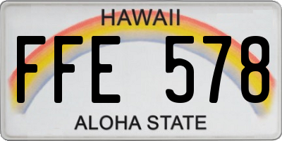 HI license plate FFE578