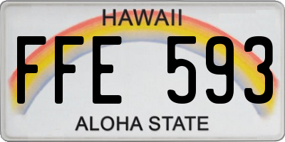 HI license plate FFE593