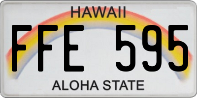 HI license plate FFE595
