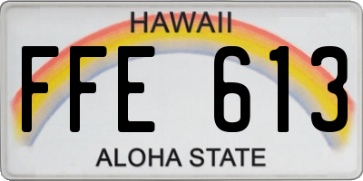 HI license plate FFE613