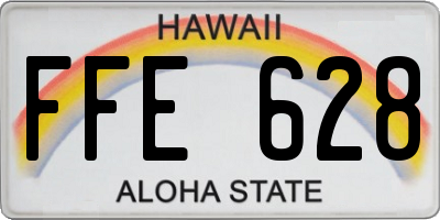 HI license plate FFE628