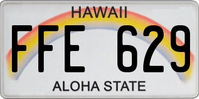 HI license plate FFE629