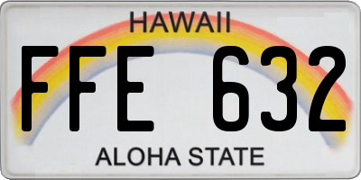 HI license plate FFE632