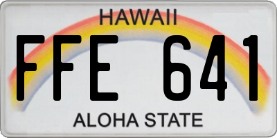 HI license plate FFE641