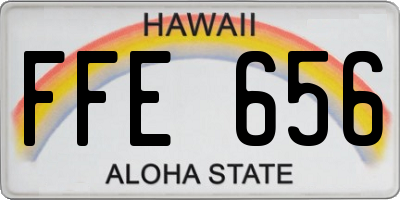 HI license plate FFE656
