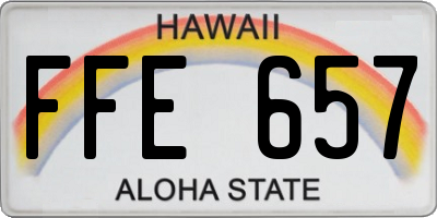 HI license plate FFE657