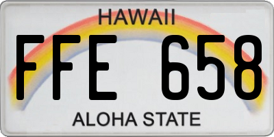 HI license plate FFE658