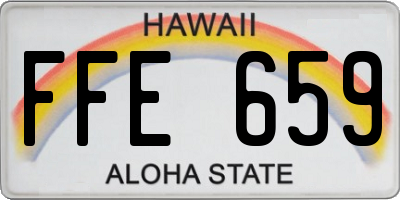 HI license plate FFE659