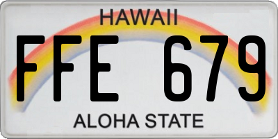 HI license plate FFE679