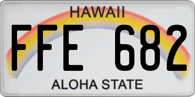 HI license plate FFE682