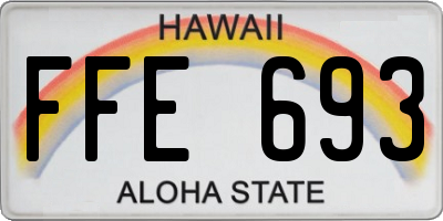 HI license plate FFE693