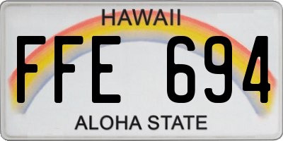 HI license plate FFE694