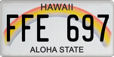HI license plate FFE697