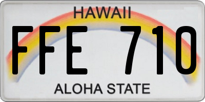 HI license plate FFE710