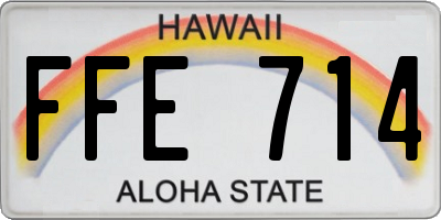 HI license plate FFE714