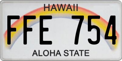HI license plate FFE754