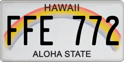 HI license plate FFE772