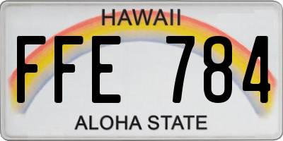 HI license plate FFE784