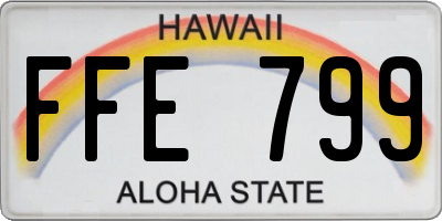 HI license plate FFE799