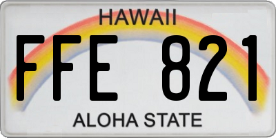 HI license plate FFE821
