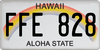 HI license plate FFE828