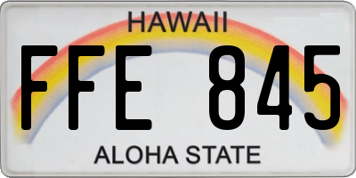 HI license plate FFE845