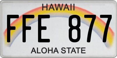 HI license plate FFE877