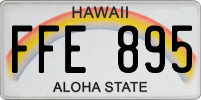 HI license plate FFE895
