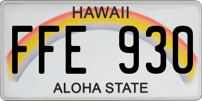 HI license plate FFE930